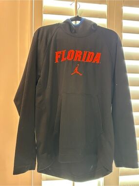Jordan Black Hoodie with Red Jumpman Logo